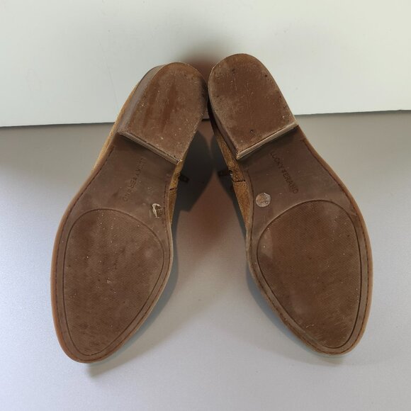 Lucky Brand Suede Feltyn Ankle Bootie Topanga Tan Women's Size 7 - Picture 6 of 8